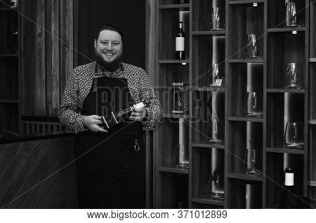 Sommelier, Cavist. Training In School Sommelier. Wine School. Wine Tasting. Tinted.