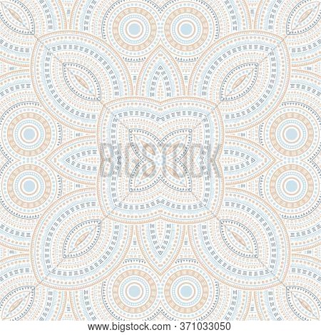 Creative Italian Maiolica Tile Seamless Ornament. Geometric Texture Vector Motif. Quilt Print Design