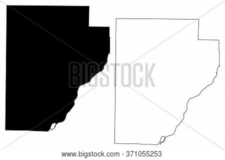 Fulton County, Illinois (u.s. County, United States Of America, Usa, U.s., Us) Map Vector Illustrati