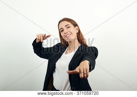 Hand Pointer With Forefinger Pointing Forward. Index Finger To Show Direction. Means Choosing, Intro