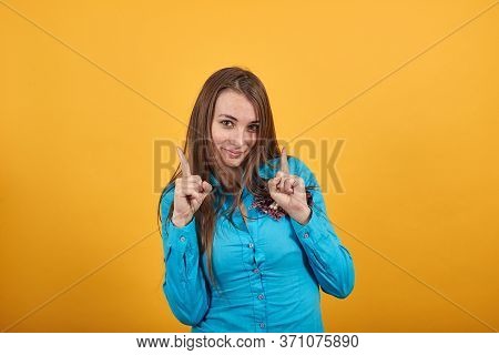 Hand Pointer With Forefinger Pointing Up. Index Finger To Show Direction. Means Choosing, Introducin