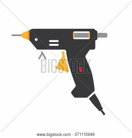 A Hot Glue Gun Loaded With A Glue Stick Vector Illustration.