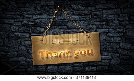Street Sign The Direction Way To Thank You