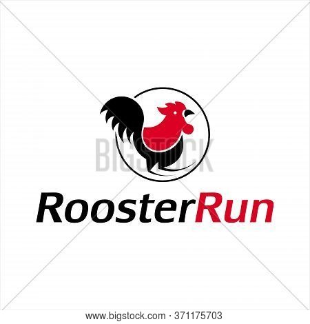 Cartoon Rooster Logo Simple Abstract Chicken Vector Best For Farm House Or Industrial Design Templat