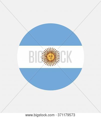 National Argentina Flag, Official Colors And Proportion Correctly. National Argentina  Flag. Vector 