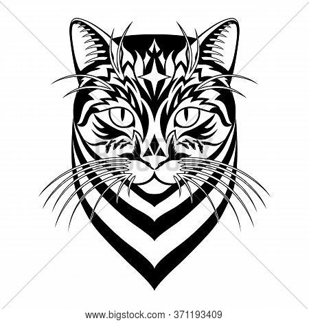 Abstract Clipart Cat For Decoration Design. Vector Illustration.