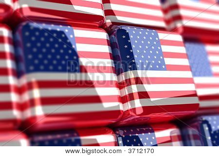 Amerikaanse vlag kubussen