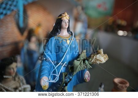 Salvador, Bahia / Brazil - July 18, 2017: Sculpture Of The Ore Yemanja - Candomble Entity - Is Seen 