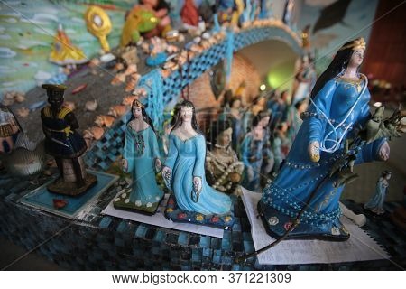 Salvador, Bahia / Brazil - July 18, 2017: Sculpture Of The Ore Yemanja - Candomble Entity - Is Seen 