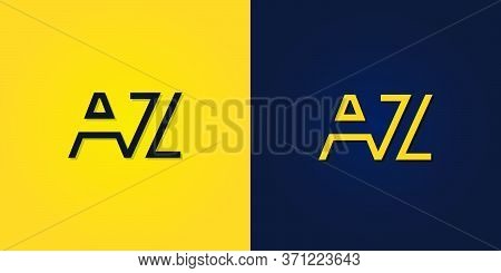 Minimalist Abstract Initial Letter Az Logo.