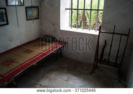Cat Ba, Vietnam - March 9, 2016: Cannon Fort Open Air War Museum - Resting Place In A Military Build
