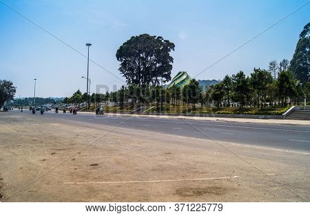 Da Lat, Vietnam - April 5, 2016: Wide Half Empty Road