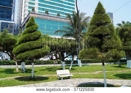 Nha Trang, Vietnam - April 8, 2016: Street Art For Trees