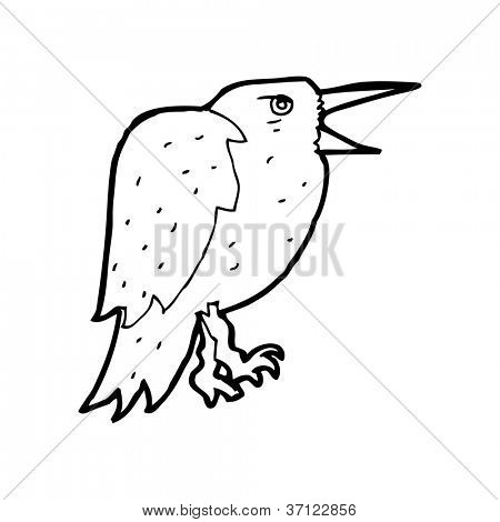 kreskówka squawking ptak