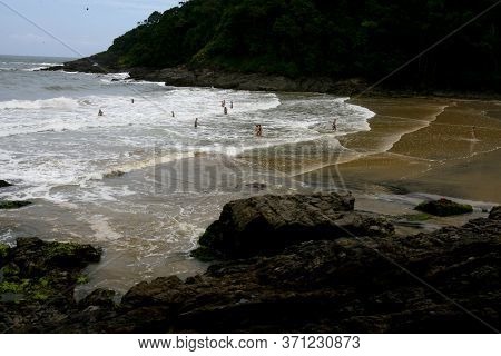 Itacare, Bahia / Brazil - December14, 2011: Ribeira Beach In Itacare. The Place Is Between The Sea A