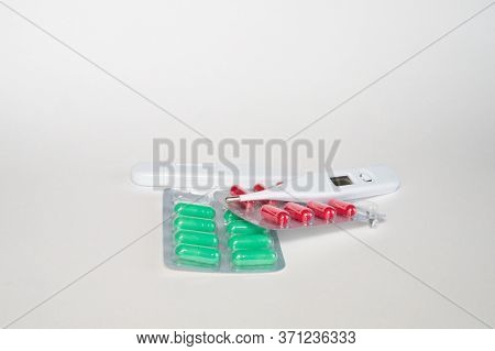 Mercury And Digital Thermometers About Color Pills