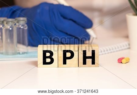 Bph Benign Prostatic Hyperplasia Word Made With Building Blocks, Bph Word As Medical Concept.