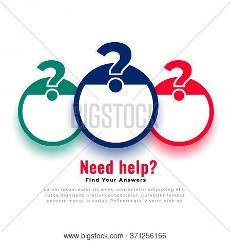 Help And Support Question Mark Web Template