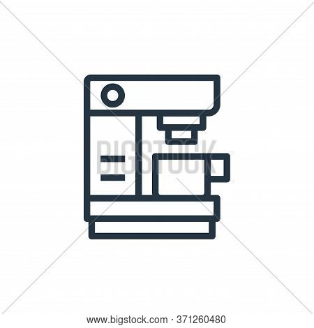 Coffee Machine Vector Icon. Coffee Machine Editable Stroke. Coffee Machine Linear Symbol For Use On 