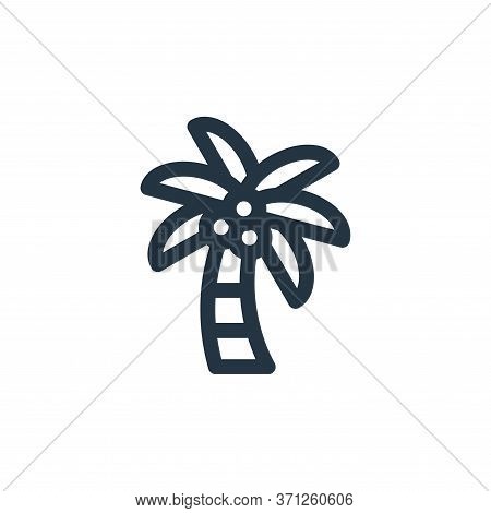 Palm Tree Vector Icon. Palm Tree Editable Stroke. Palm Tree Linear Symbol For Use On Web And Mobile 