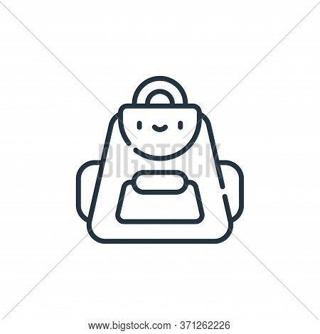 Backpack Vector Icon. Backpack Editable Stroke. Backpack Linear Symbol For Use On Web And Mobile App