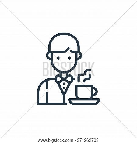 Waiter Vector Icon. Waiter Editable Stroke. Waiter Linear Symbol For Use On Web And Mobile Apps, Log