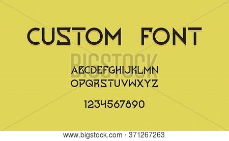 Font. Creative Geometric Typography For Modern Text Logo, Abstract Letter Design. Vector Illustratio