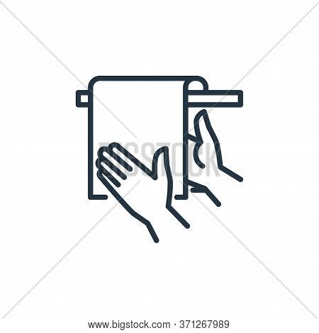 Bath Towel Vector Icon. Bath Towel Editable Stroke. Bath Towel Linear Symbol For Use On Web And Mobi