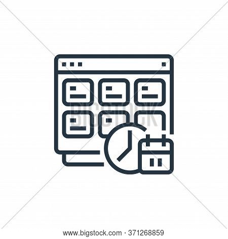 Time Management Vector Icon. Time Management Editable Stroke. Time Management Linear Symbol For Use 