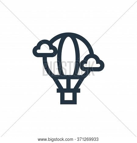 Hot Air Balloon Vector Icon. Hot Air Balloon Editable Stroke. Hot Air Balloon Linear Symbol For Use 