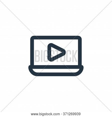 Video Tutorial Vector Icon. Video Tutorial Editable Stroke. Video Tutorial Linear Symbol For Use On 