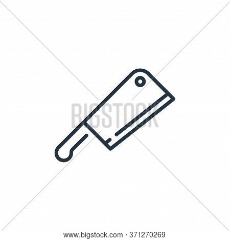 Cleaver Knife Vector Icon. Cleaver Knife Editable Stroke. Cleaver Knife Linear Symbol For Use On Web