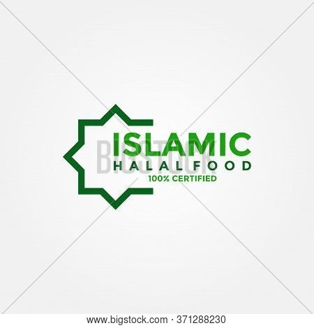 Halal Food Products Labels, Badges And Logo Design. Vector Halal Sign Certificate Tag.