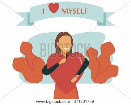 Self Esteem Vector Illustration. Flat Tiny Personal Confidence Persons Concept. Psychological Mindse