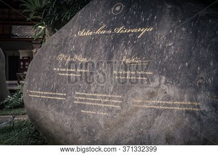 Bali, Indonesia - January 12, 2018: Autograph Of The President Republik Indonesia Dr. H. Susilo Bamb