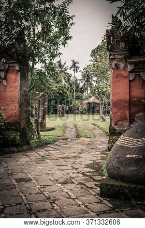 Bali, Indonesia - January 12, 2018: Territory Of Rudana Art Museum. Rudana Museum Is An Art Museum I