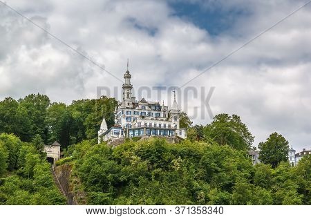 Chateau Gutsch Is A Historic Chateau On The Hill In Lucerne, Switzerland