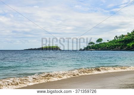 Tropical Beach In Bali Near Chandidasa, Knowen As White Sand Beach
