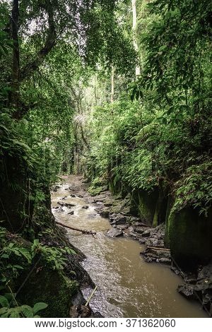 Small River Near Beautiful  Kanto Lampo Waterfall