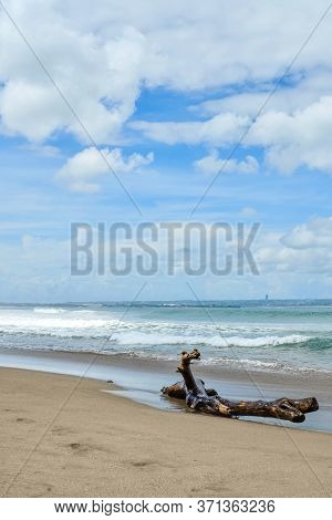Petitenget Beach In Seminyak  At Sunny Day