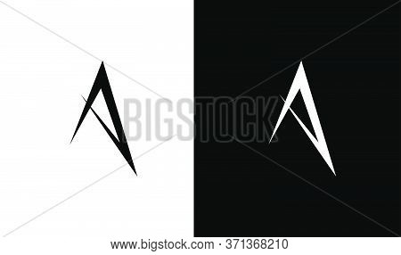 Monogram For Letter A, Sharp Concept. Vector Logo Element For Companies Branding