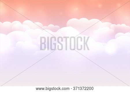 Dreamy Cloud Background With Pastel Color Sky