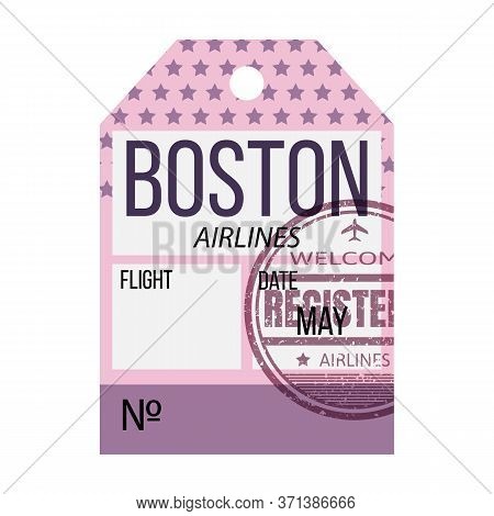 Baggage Tag Vector Icon.cartoon Vector Icon Isolated On White Background Baggage Tag.