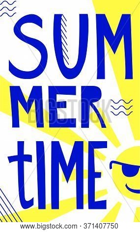 Season Holidays Lettering For Logo,templates, Invitation, Greeting Card, Prints And Posters. Summer 