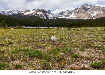 Brainard Lake And Indian Peaks Near Nederland, Colorado, On A Spring Day