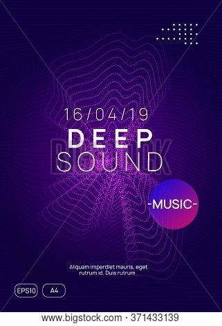 Music Fest. Creative Concert Cover Concept. Dynamic Gradient Shape And Line. Music Fest Neon Flyer. 