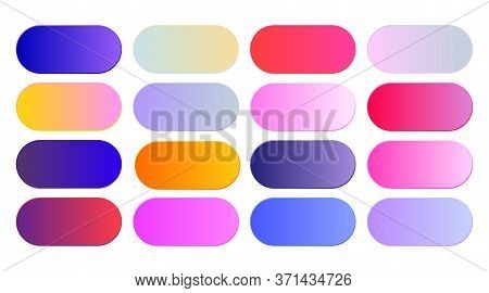 Set Of Vibrant Gradients  Swatches Or Buttons