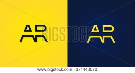 Minimalist Abstract Initial Letter Ar Logo. This Logo Incorporate With Abstract Letter In The Creati