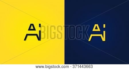 Minimalist Creative Abstract Initial Letter Ai Logo.
