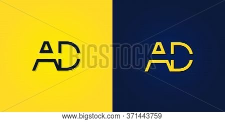 Minimal Abstract Initial Letter Ad Logo. It Will Be Suitable For Which Company Or Brand Name Start T